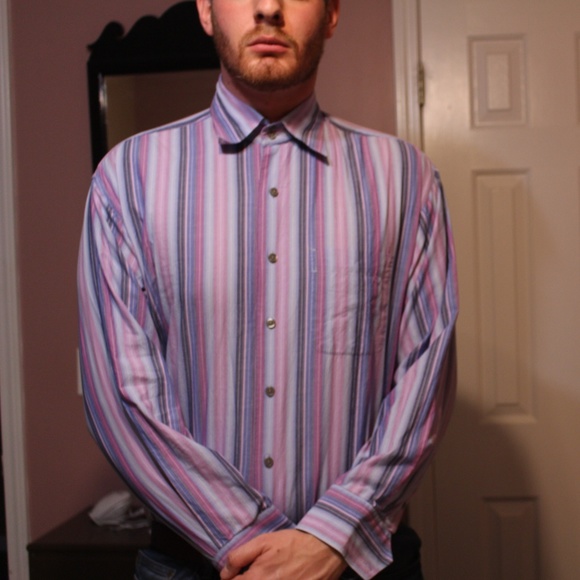 Van Heusen Multicolored 80's Looking Dress Shirt - Picture 6 of 6